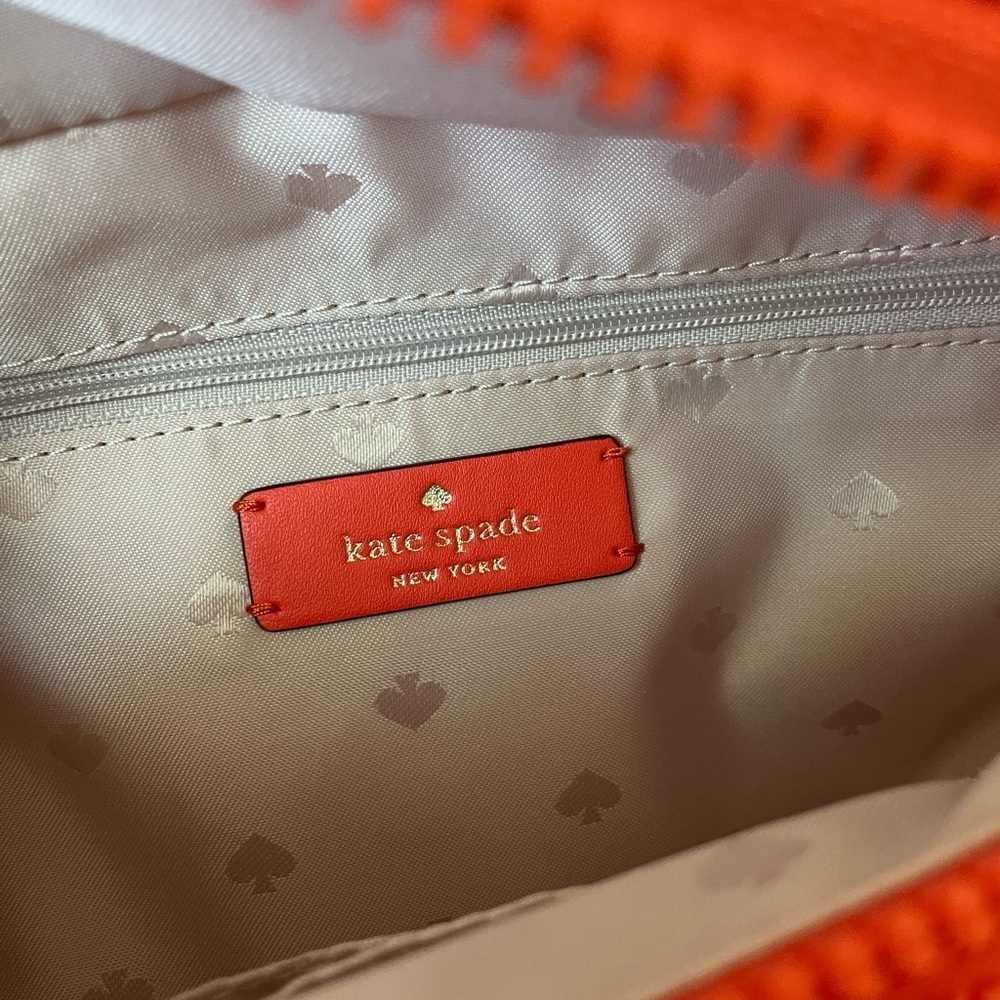 Kate Spade waist belt Fanny Pack versatile orange/ white Sporty carry all - Picture 5 of 6